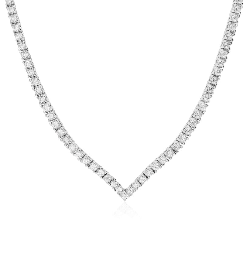 שרשרת קולמר – שרשרת טניס כסף 925 משובצת זירקונים 5A