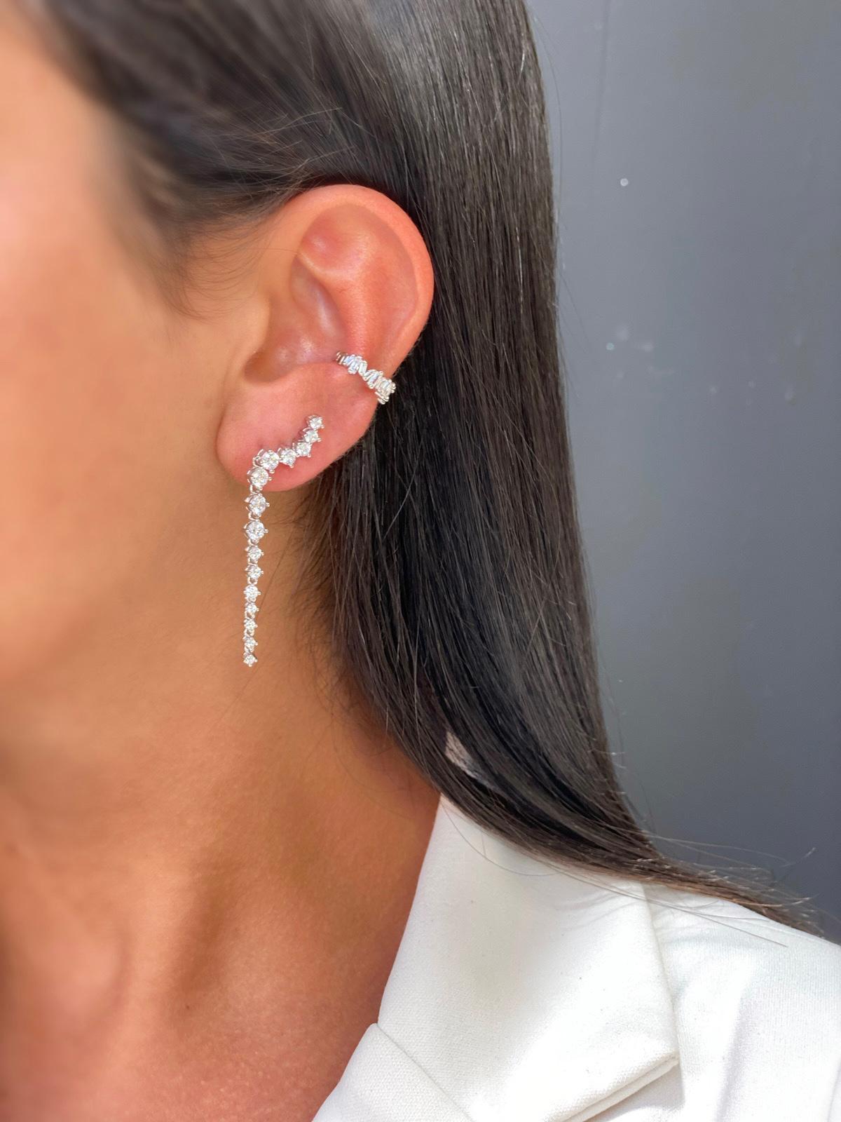 עגילי אור נופלים- כסף