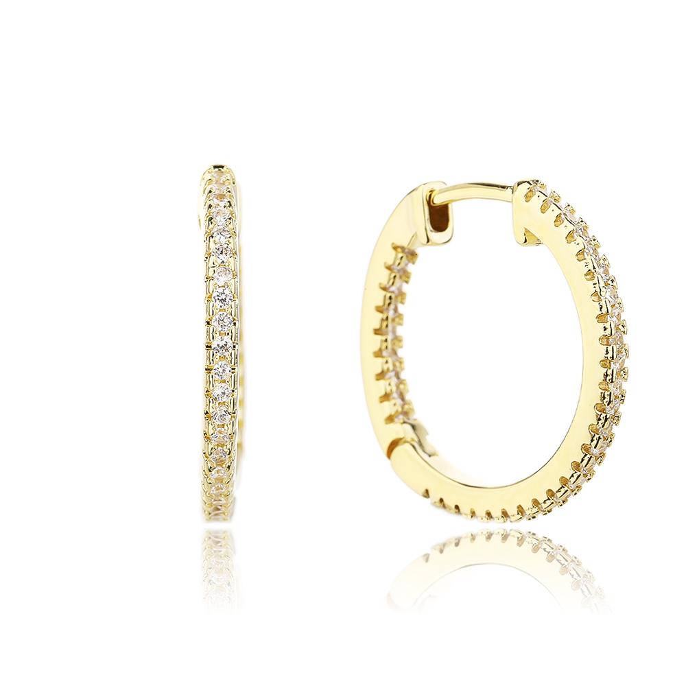 עגילי חוט הנצח- זהב