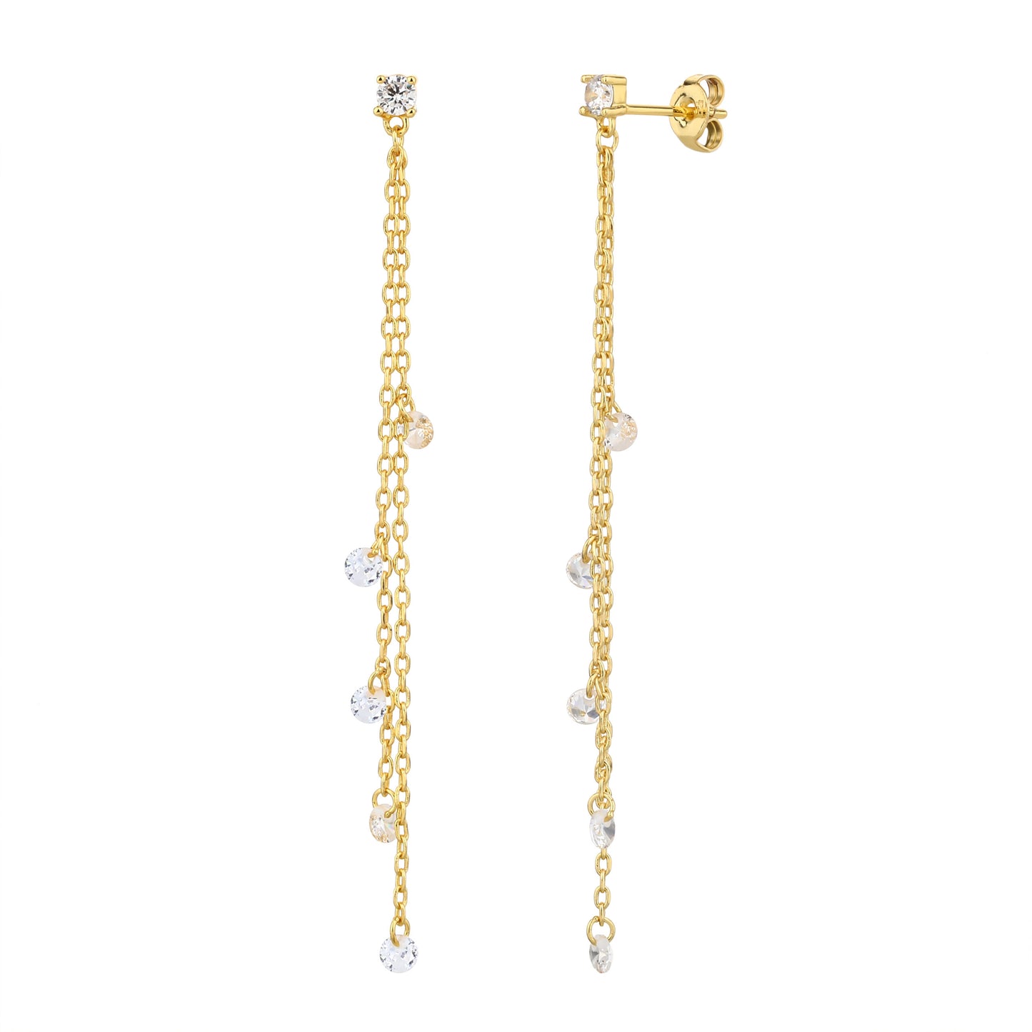 עגילי טיפות הגשם- זהב