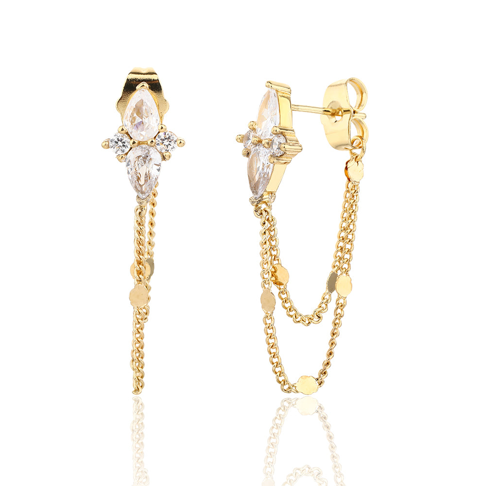 עגילי מלאכא- זהב