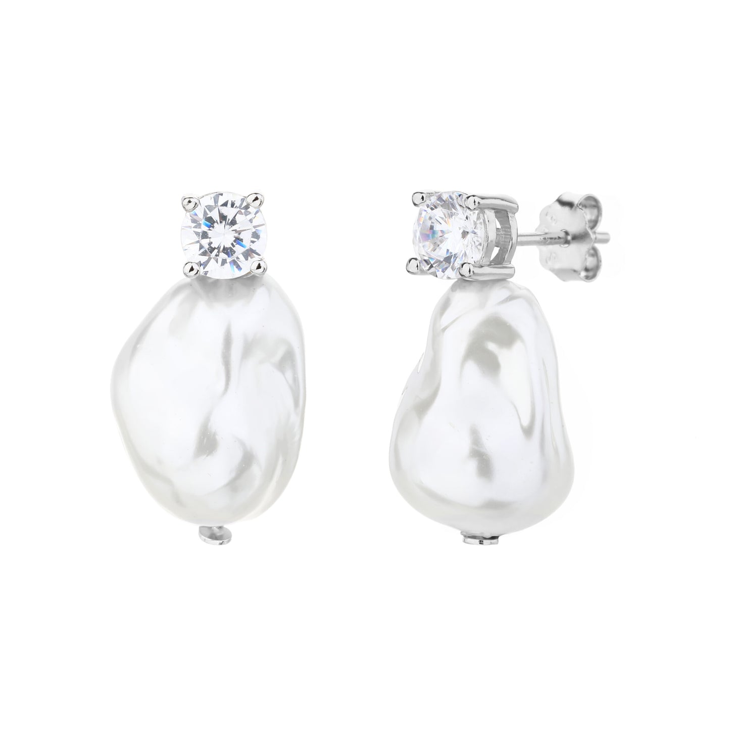 עגילי פנינת הסלע- כסף