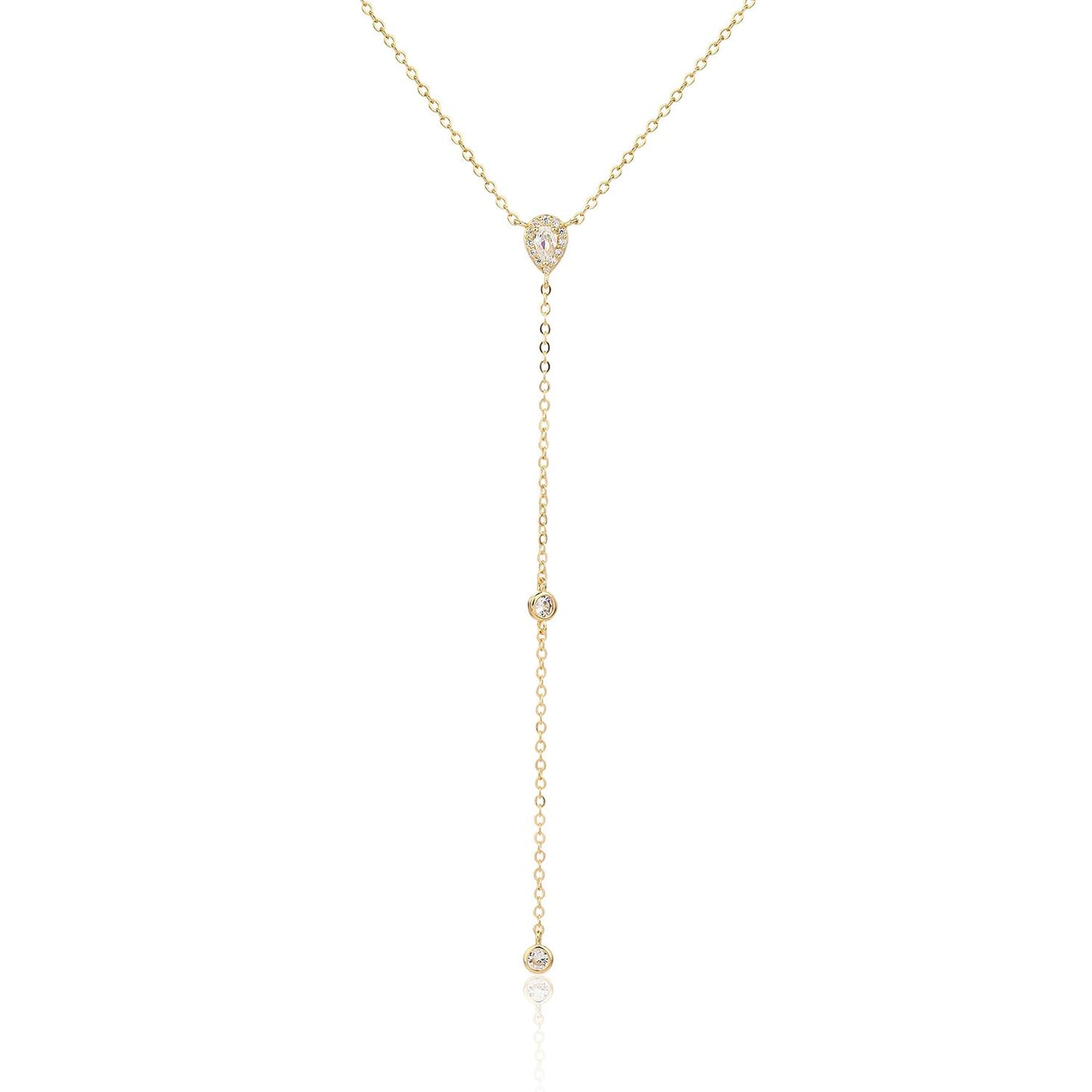 שרשרת טיפת הגשם - זהב