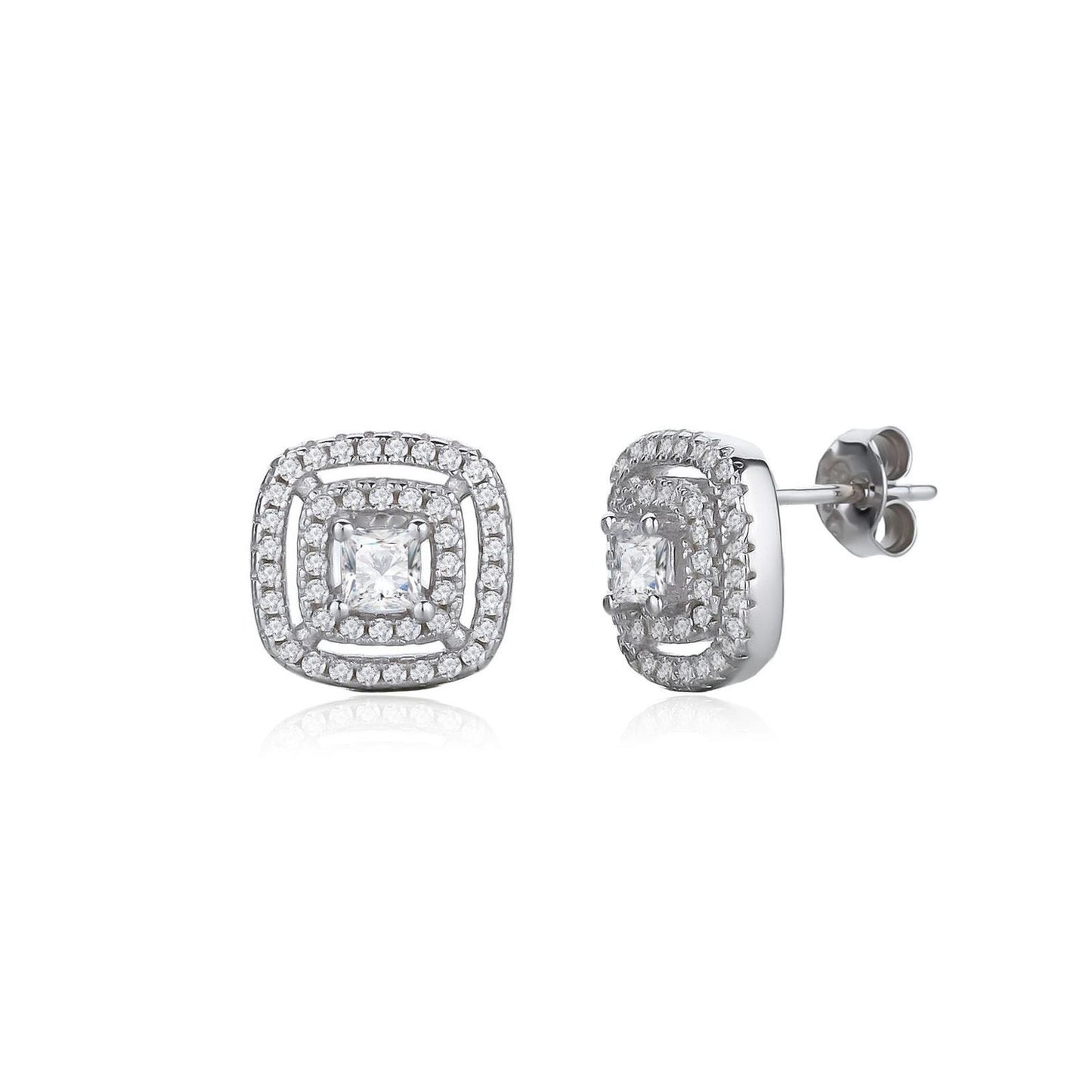 עגילי ריבוע מינימליסטים- כסף