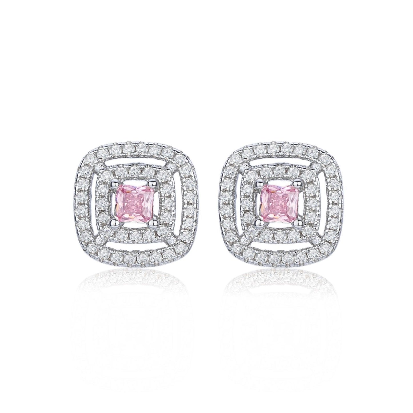 עגילי ריבוע מינימליסטים- כסף