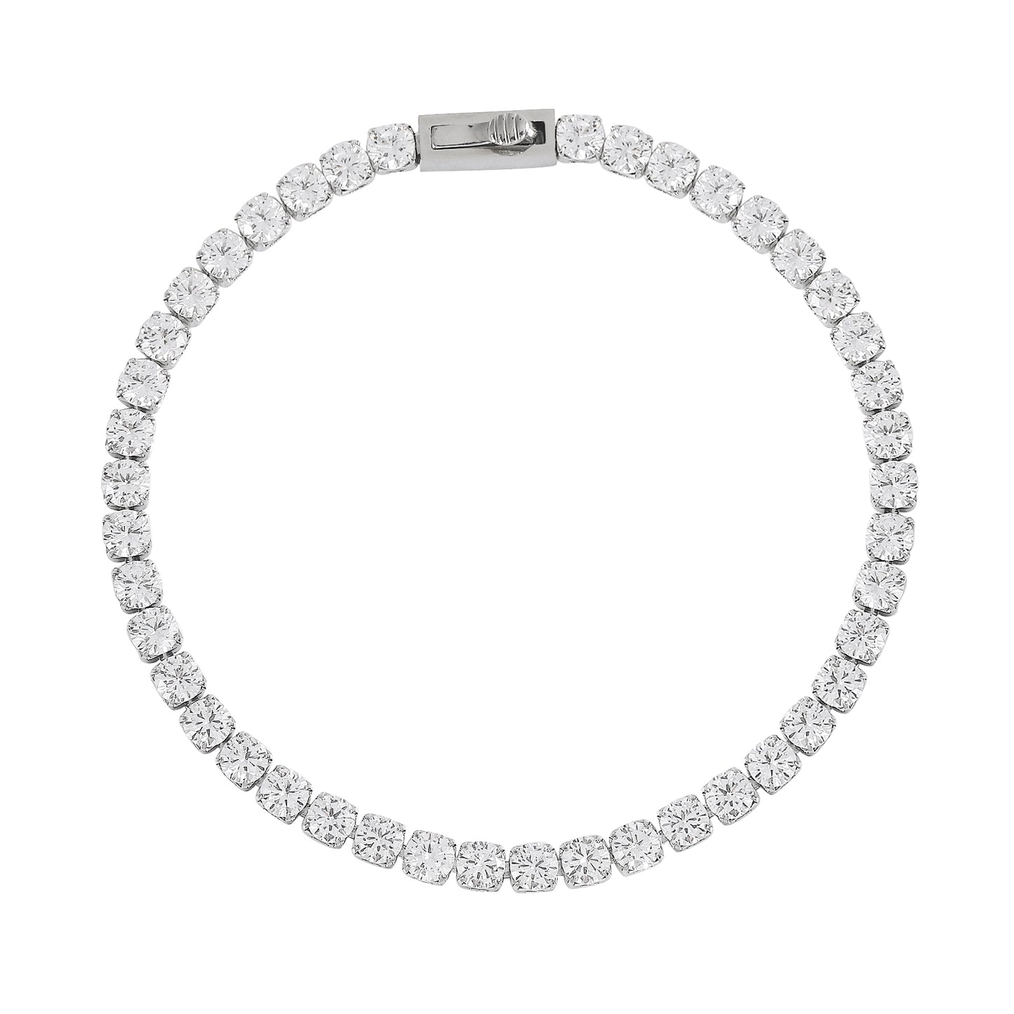 צמיד טניס אייס כסוף לגבר