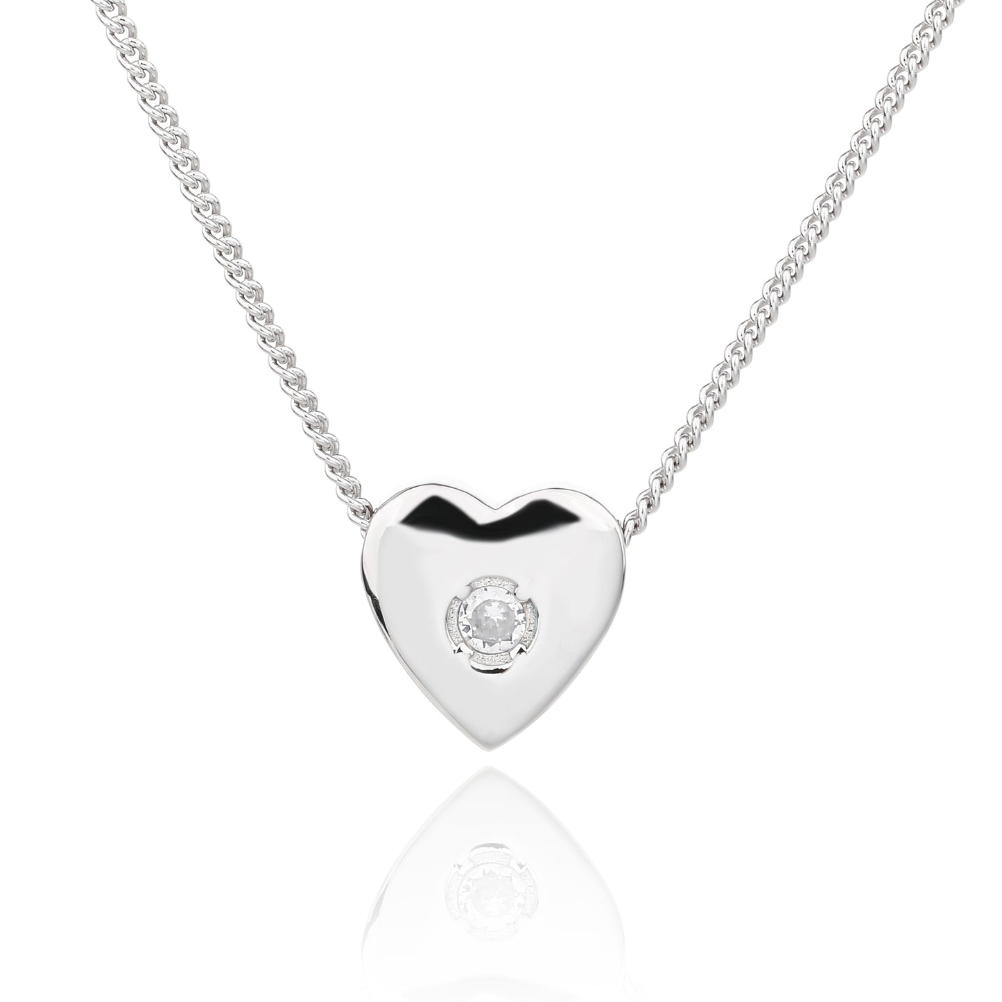 שרשרת לב הירח- כסף