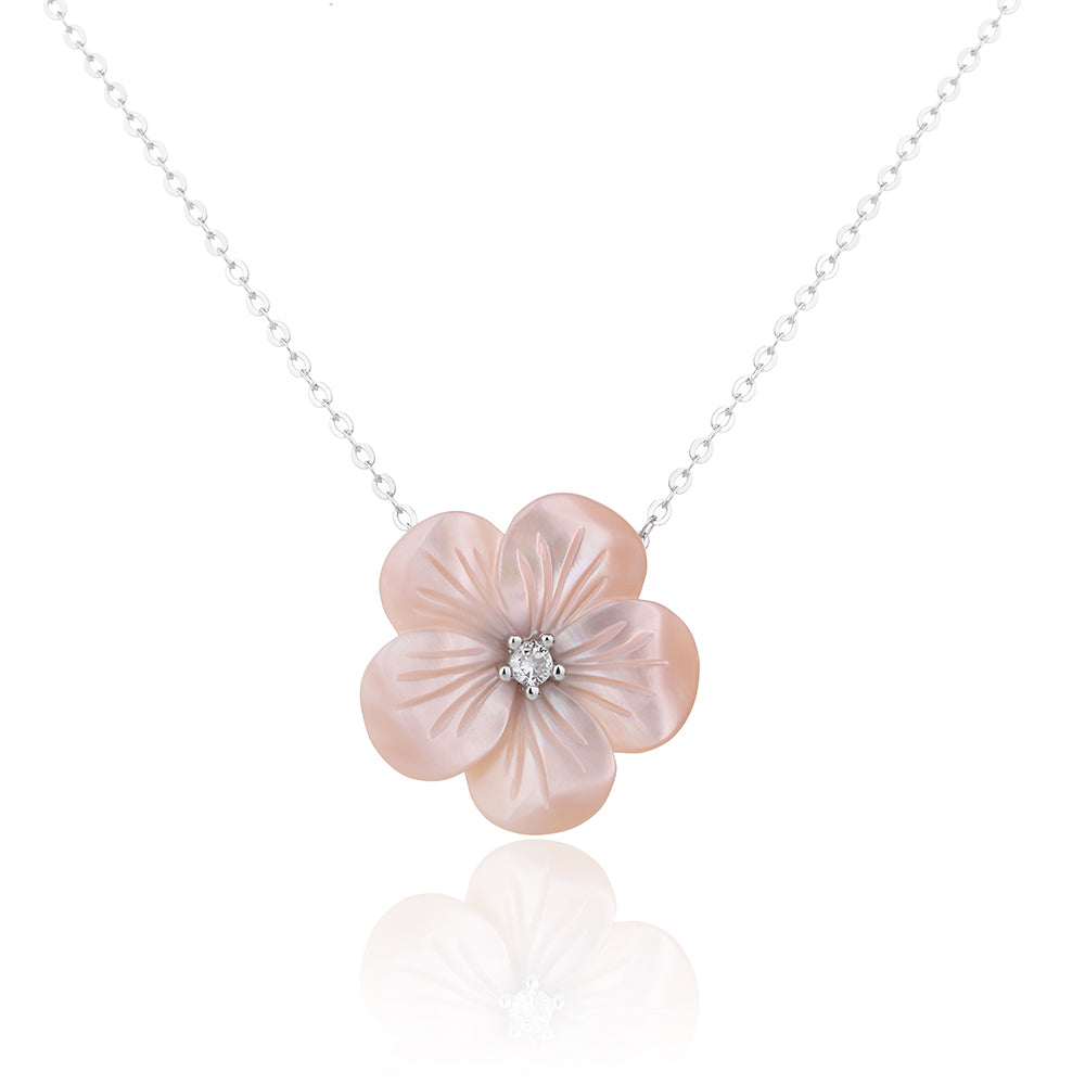 שרשרת פרח השקד- כסף