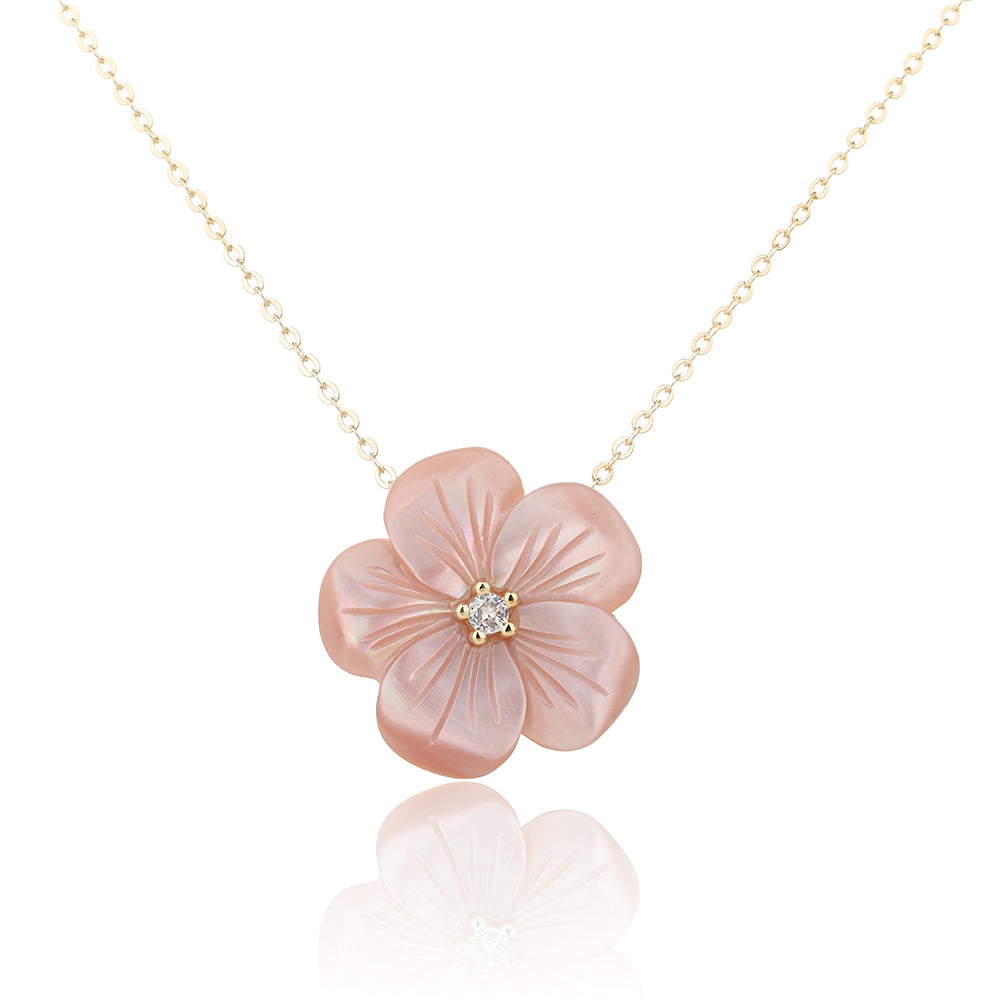 שרשרת פרח השקד- זהב