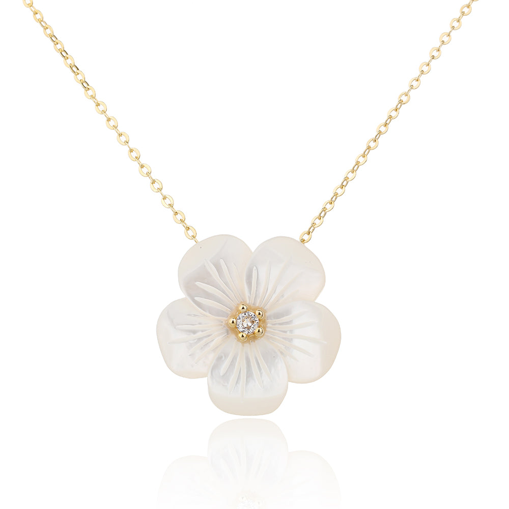 שרשרת פרח השקד- זהב