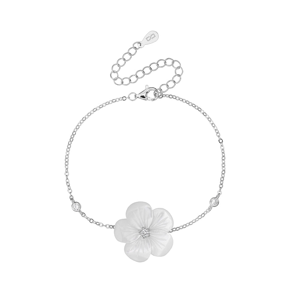 צמיד פרח השקד- כסף