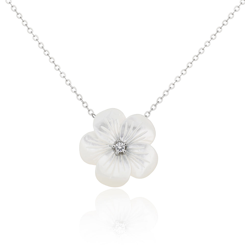 שרשרת פרח השקד- כסף