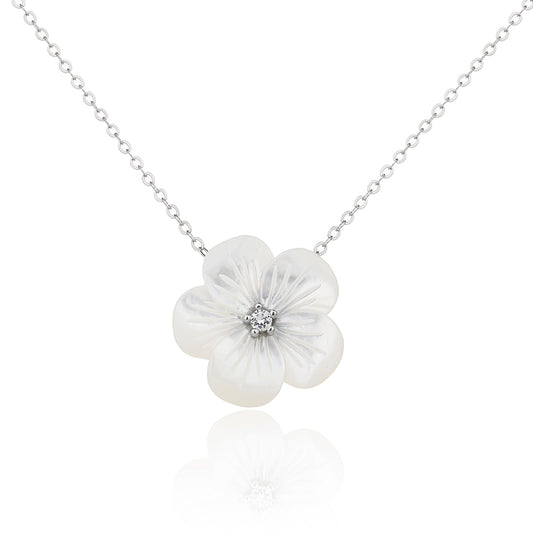 שרשרת פרח השקד- כסף