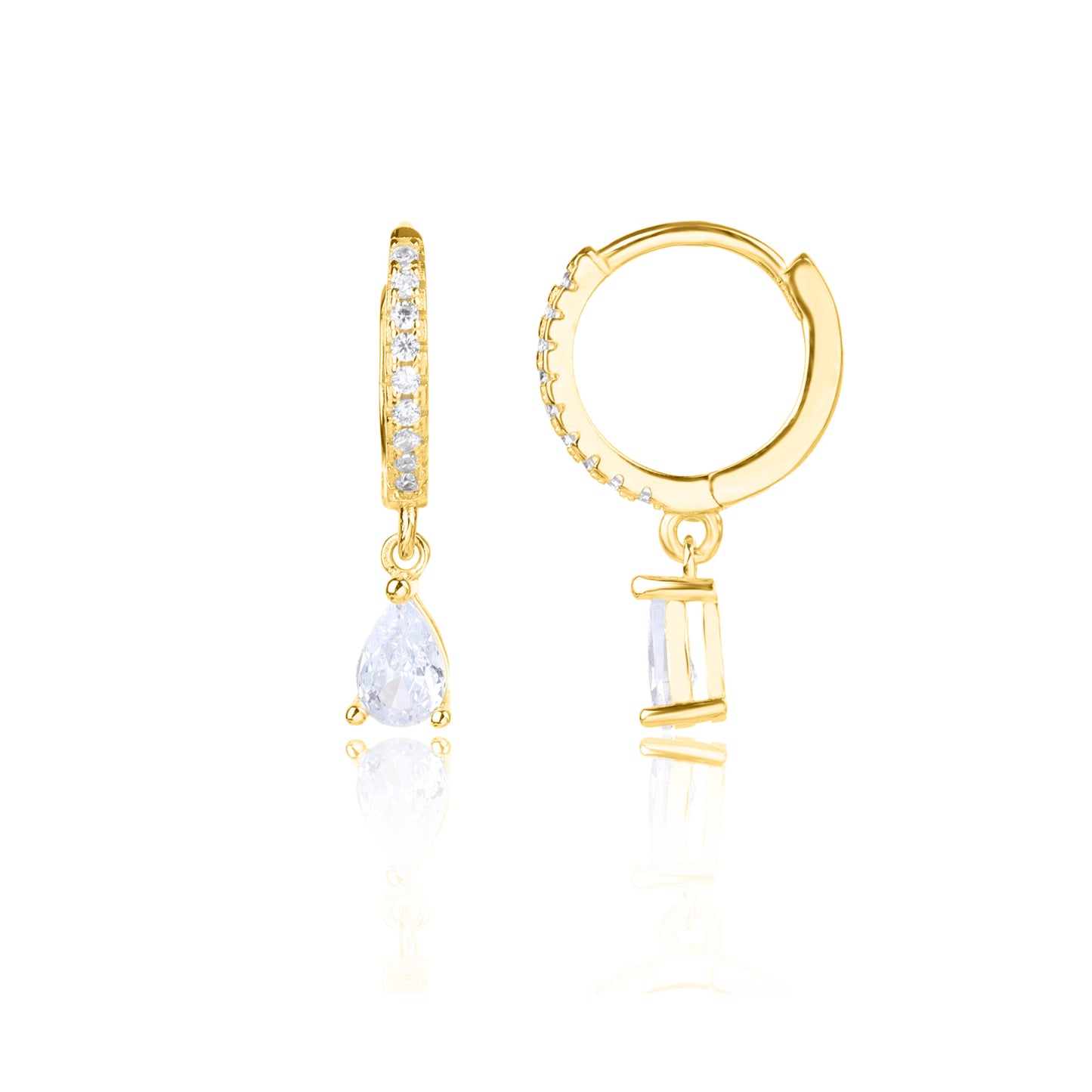 עגילי כוכבי עלה האלמון- זהב