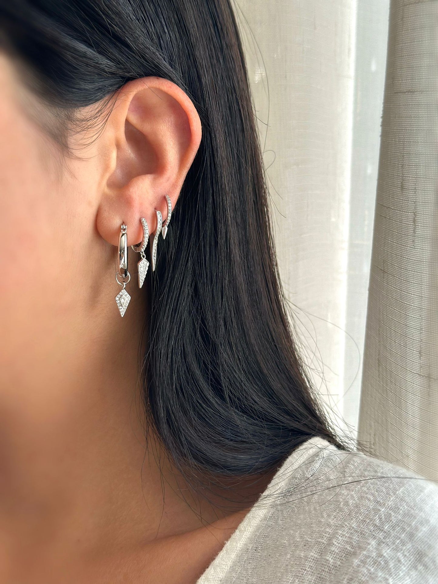 עגילי חץ השחר- כסף