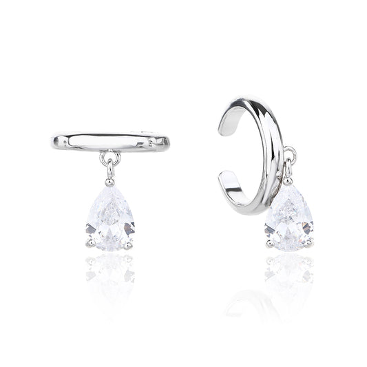 עגילי הליקס עלה האלמון- כסף