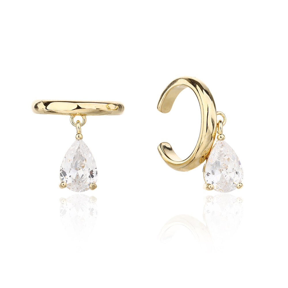 עגילי הליקס עלה אלמון- זהב