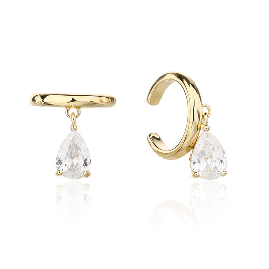 עגילי הליקס עלה אלמון- זהב