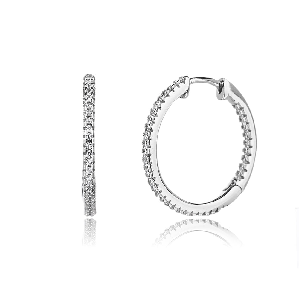 עגילי חוט הנצח- כסף