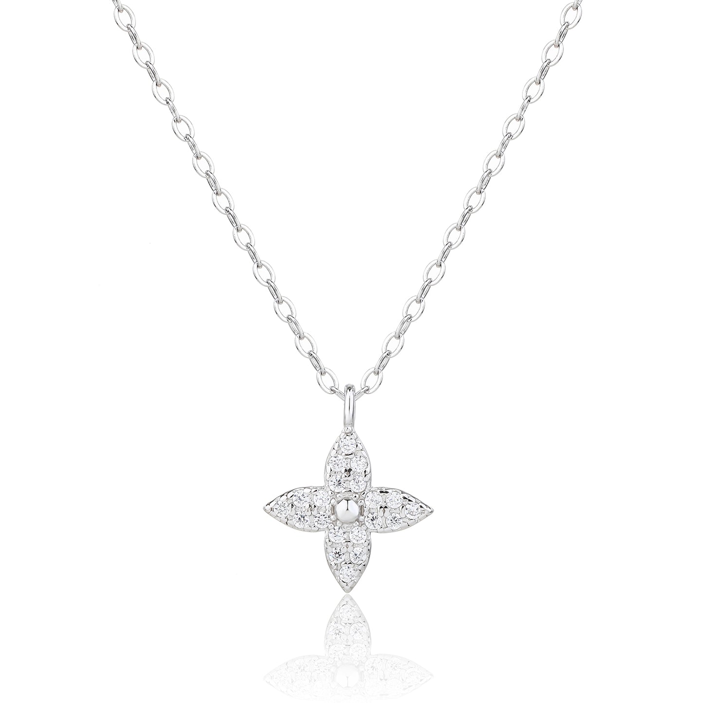 שרשרת תלתן- כסף