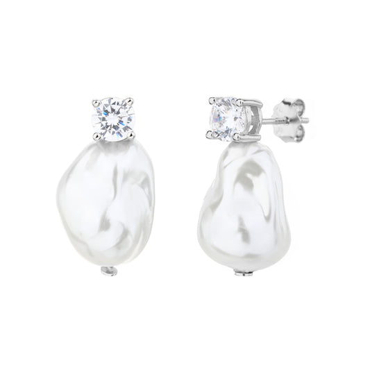 עגילי פנינת הסלע- כסף