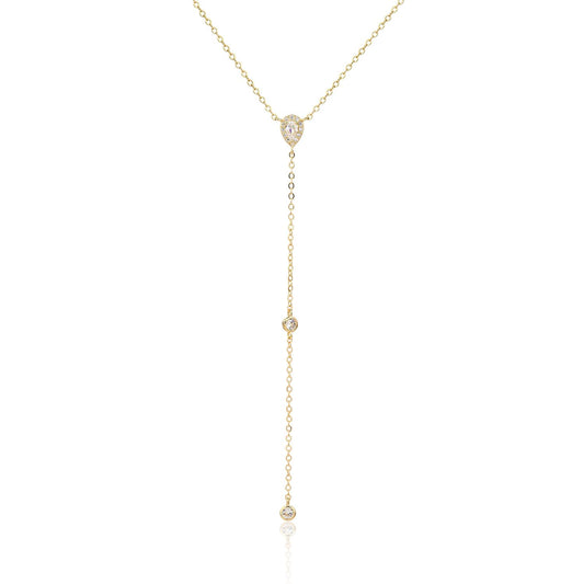 שרשרת טיפת הגשם - זהב