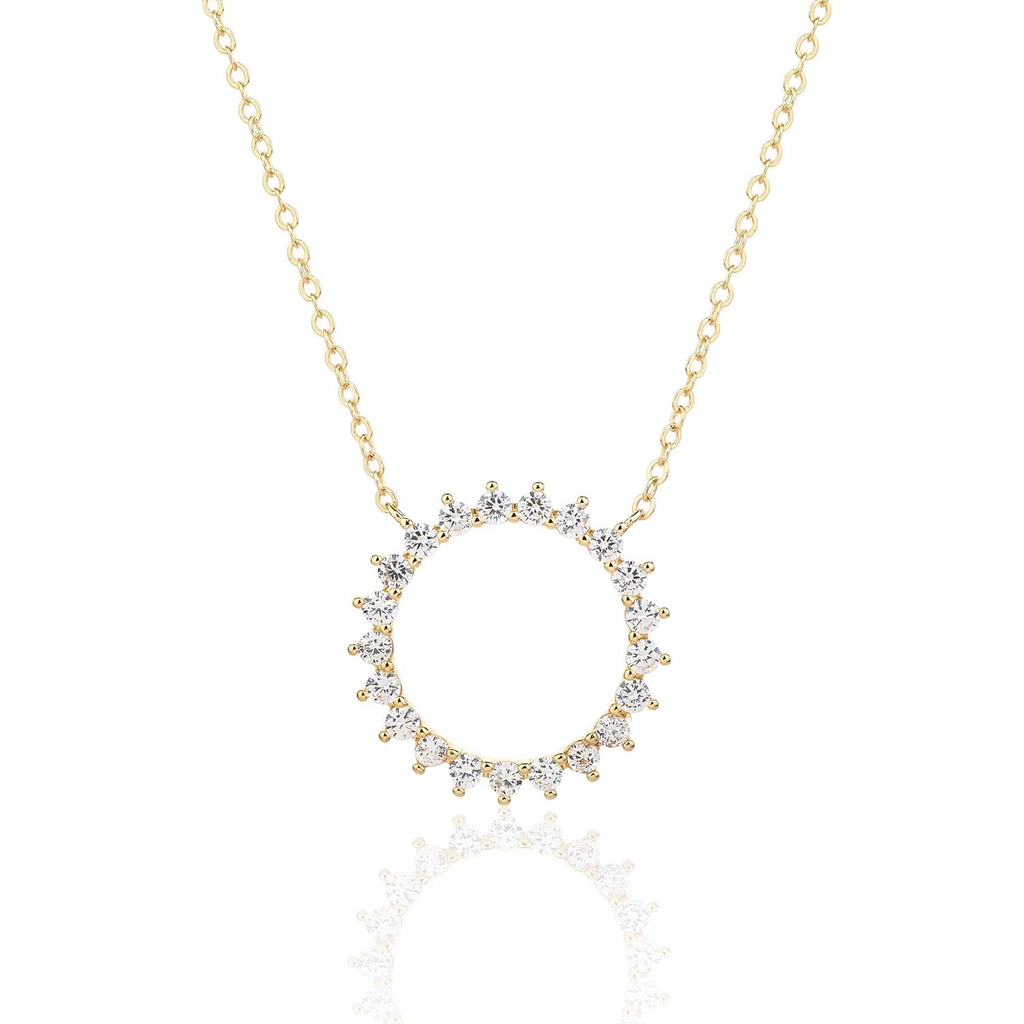 שרשרת השמש הפראית - ציפוי זהב 14K