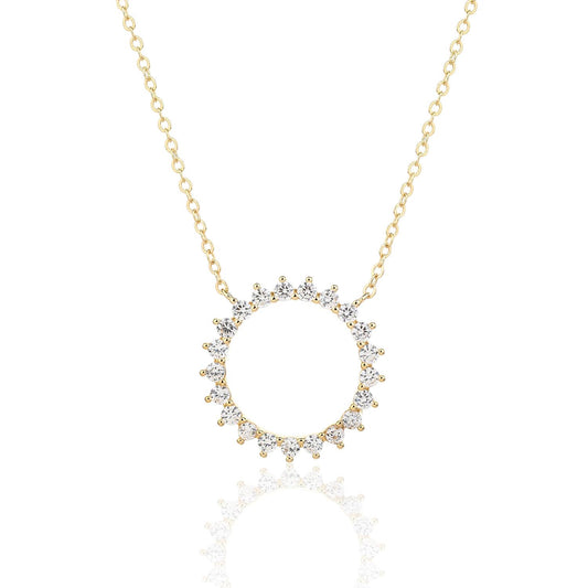 שרשרת השמש הפראית - ציפוי זהב 14K