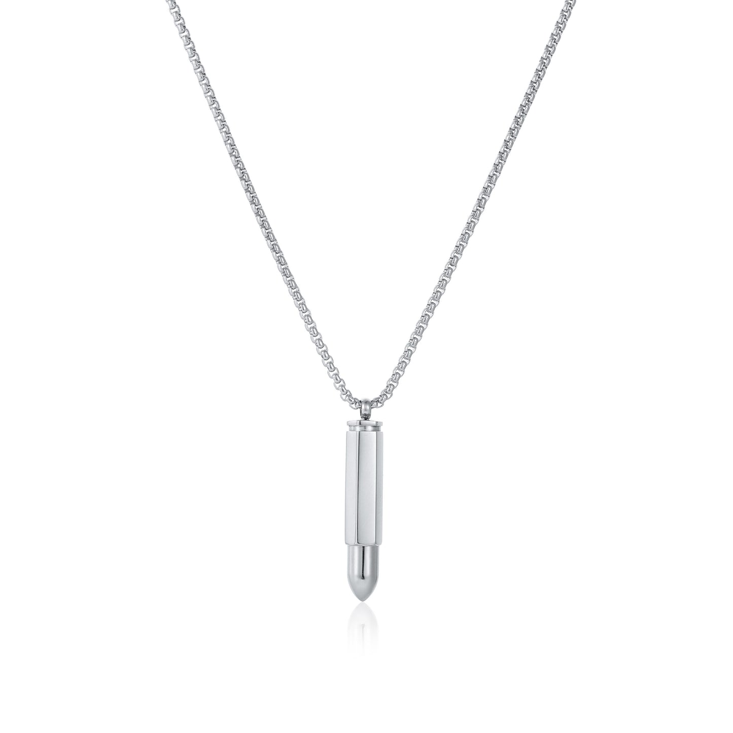 שרשרת הלוחם בצבע כסף לגבר