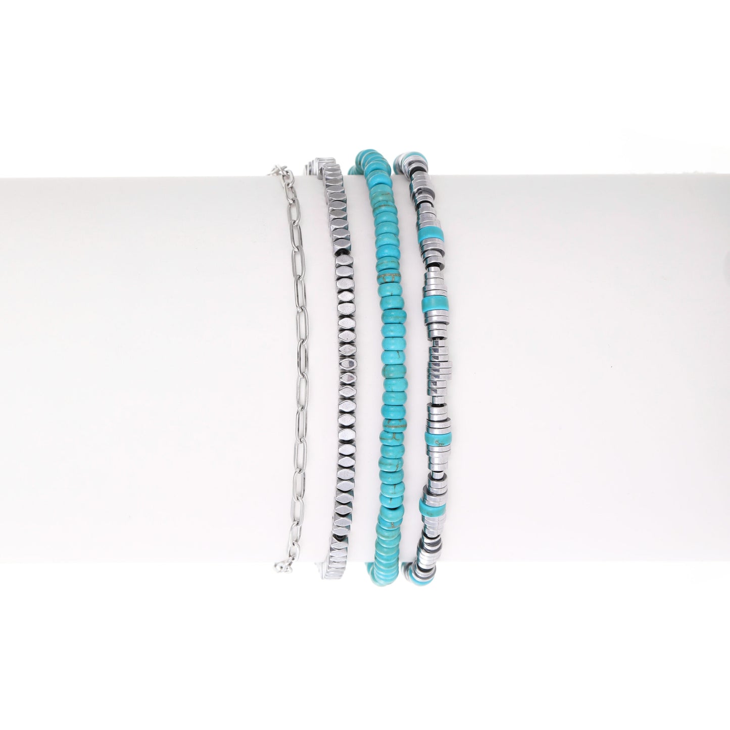 סט צמידי שמים תכלת לגבר