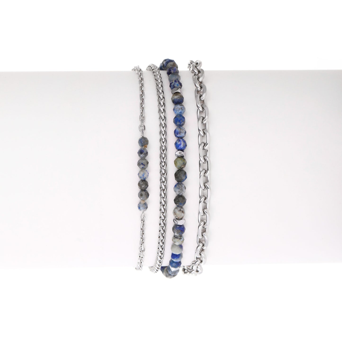 סט צמידי אבנים לגבר